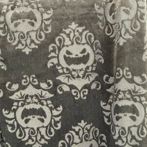 Hot Topic Black Velvet‎ Bell Bottom Pants Sz 2 Halloween Pumpkin Jack-o-Lantern